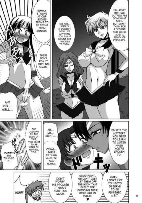 Young Boys Dressed As Sailor Scouts Vs Three Outer Solar System Sailor Scouts