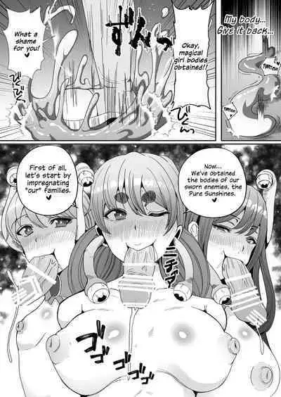 Chinpo ni Kiseisare Kintama ni Jinkaku o Utsusareta Mahou Shoujo | Magical Girls Who Got Infested by Parasite Cock and Had Their Personalities Transferred Into Their Testicles