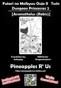 (C70) [Arsenothelus (Rebis)] TGWOA20 - Futari no Meikyuu Oujo II | Twin Dungeon Princesses 2 [English] =Pineapples r' Us=