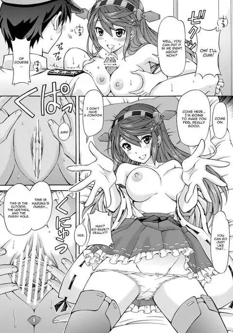 Kancolle Battleship Haruna Teitoku no Sessou no nai Shuhou wa Haruna ni Omakase Kudasai