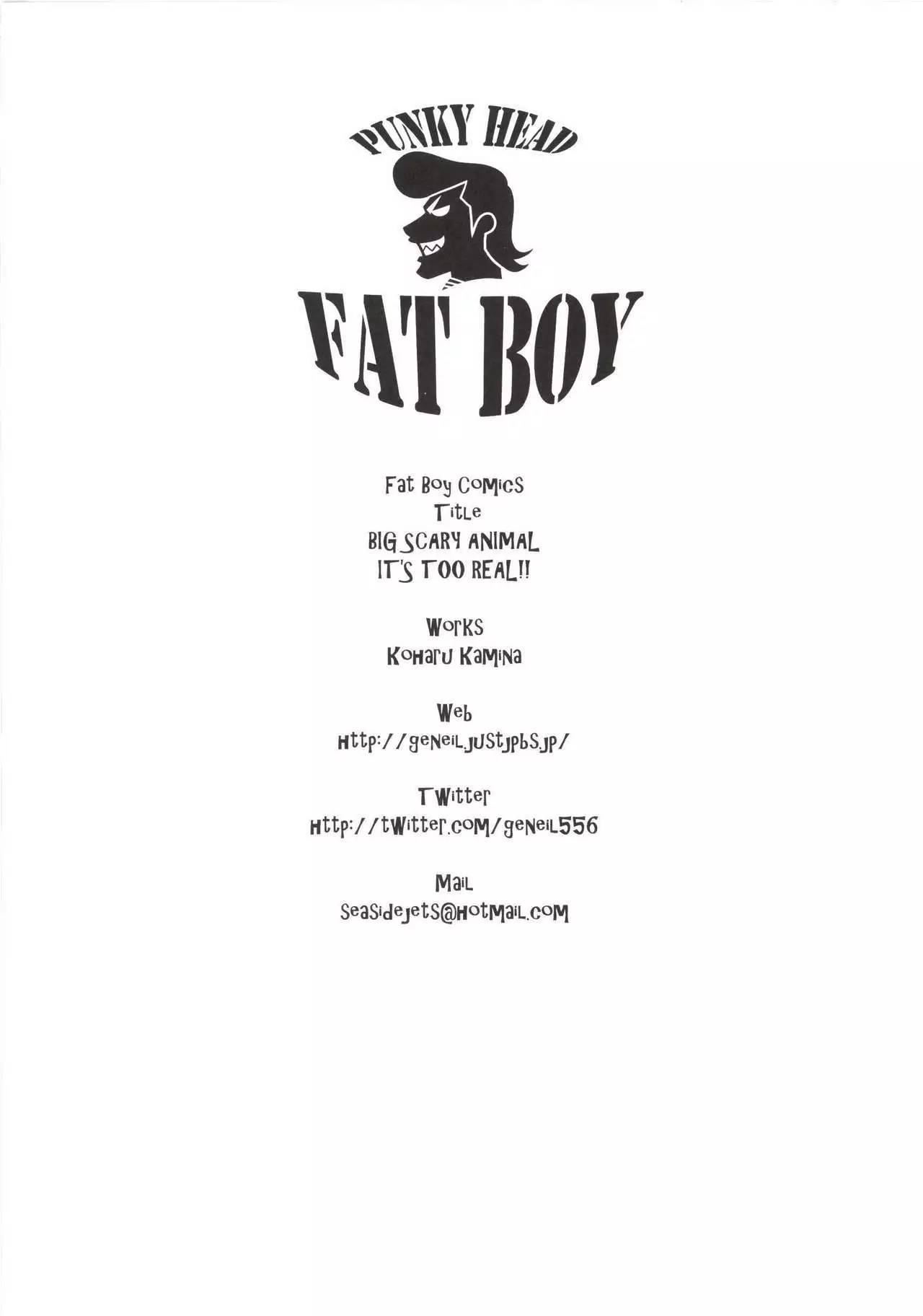 BIG SCARY ANIMAL IT’S TOO REAL!!